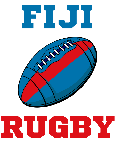 Fiji Rugby Ball Hoody (Sapphire Blue)